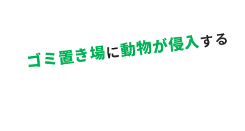 ゴミ置き場に動物が侵入する